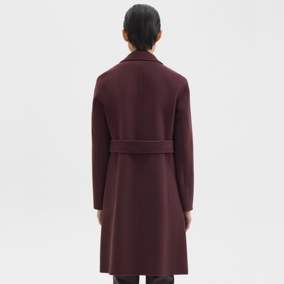 Theory Wrap Coat in Double-Face Wool-Cashmere, size S - Picture 3 of 14